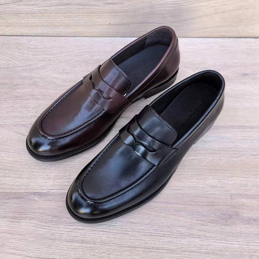 Handmade Men's Shoes, Breathable British-style Loafers, Casual